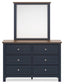 Landocken Twin Panel Bed, Dresser and Mirror