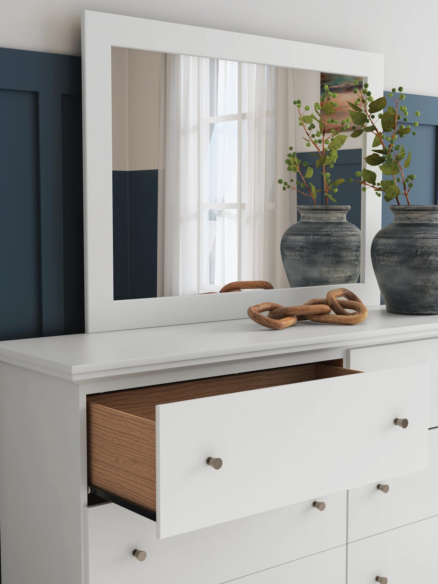 Bostwick Shoals King Panel Bed, Dresser, Mirror, Chest and Nightstand