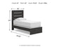 Delmorta Twin Panel Bed, Dresser and Mirror