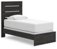 Delmorta Twin Panel Bed, Dresser, Mirror, Chest and Nightstand