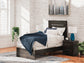 Delmorta Twin Panel Bed, Dresser, Mirror, Chest and Nightstand