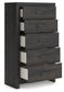 Delmorta Queen Panel Bed, Dresser, Mirror, Chest and Nightstand