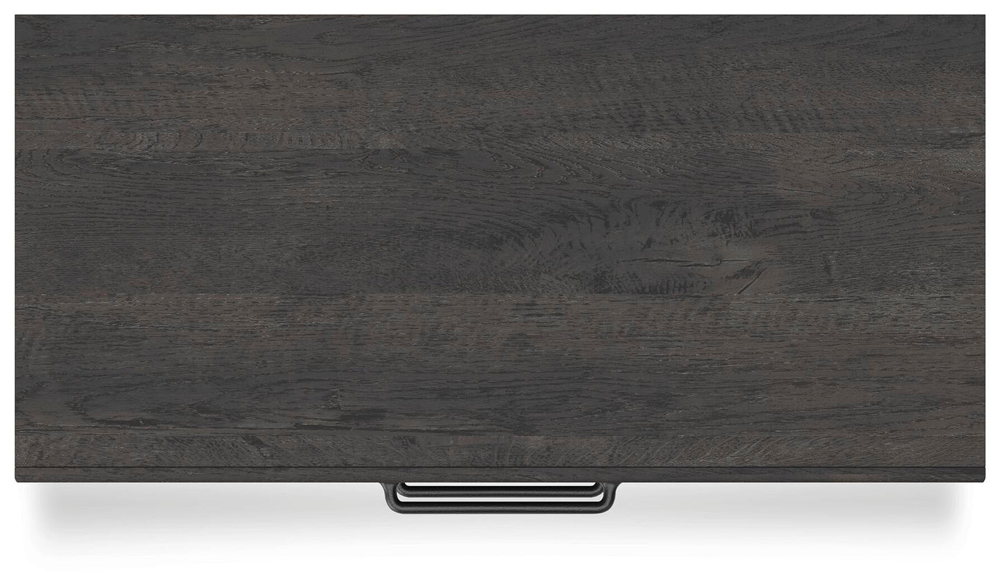 Delmorta Queen Panel Bed, Dresser, Mirror, Chest and Nightstand