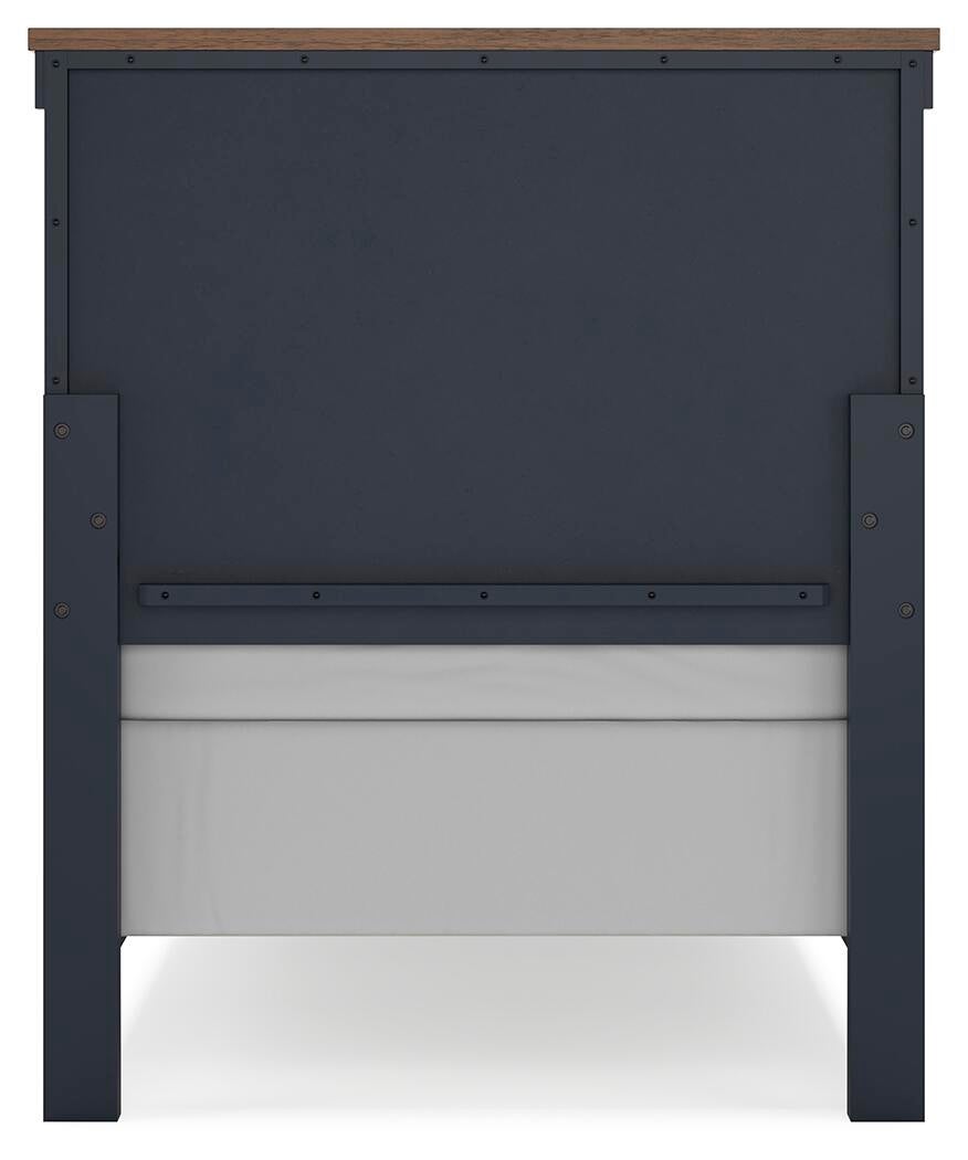 Landocken Twin Panel Headboard, Dresser, Mirror and Nightstand