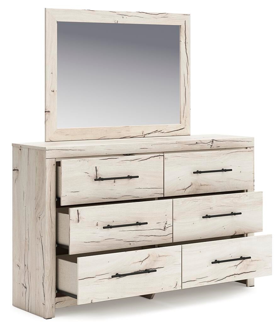 Lawroy Queen Panel Headboard, Dresser, Mirror and Nightstand