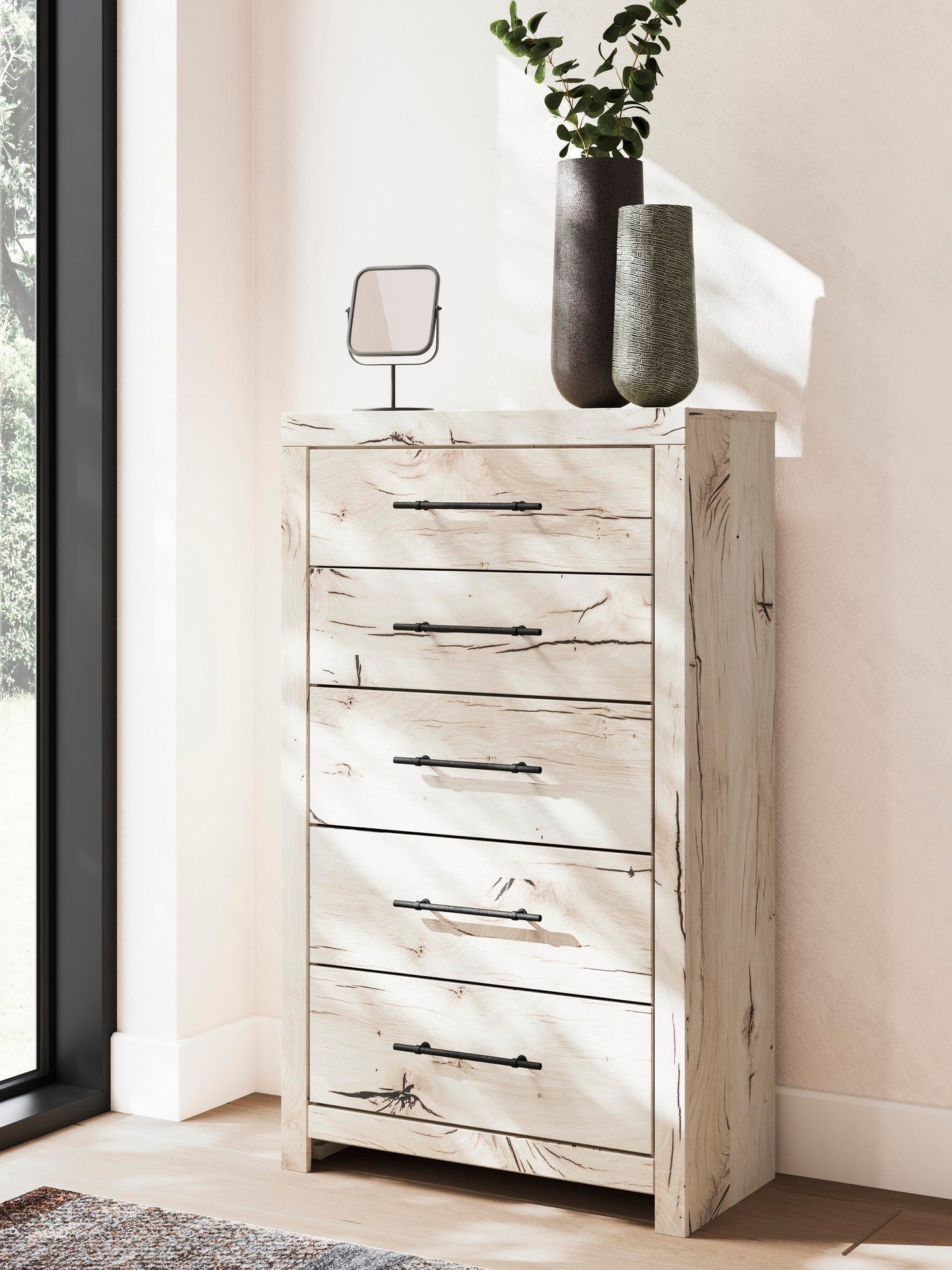 Lawroy Twin Panel Headboard, Dresser, Mirror, Chest and Nightstand