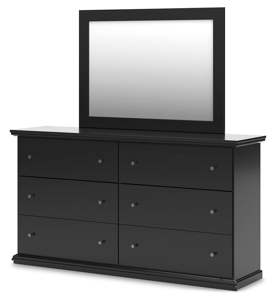 Maribel King Panel Bed, Dresser, Mirror, Chest and Nightstand
