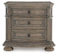 Ardenfield King Upholstered Sleigh Bed, Dresser, Mirror and Nightstand