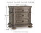 Ardenfield King Upholstered Sleigh Bed, Dresser, Mirror and Nightstand