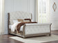 Ardenfield King Upholstered Sleigh Bed, Dresser, Mirror and Nightstand