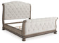 Ardenfield King Upholstered Sleigh Bed, Dresser and Mirror