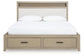 Calmoro King Bookcase Bed with Mirrored Dresser