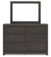 Parlayon King Panel Storage Bed, Dresser, Mirror, Chest and Nightstand