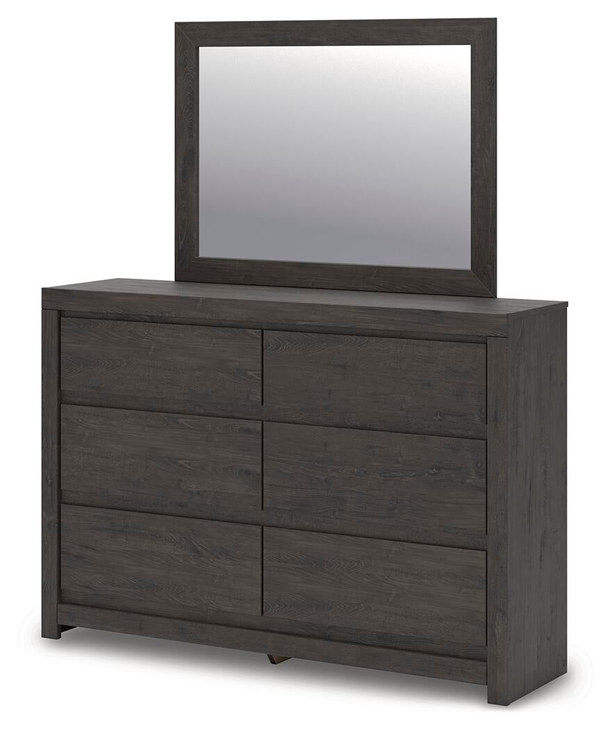 Parlayon King Panel Storage Bed, Dresser, Mirror, Chest and Nightstand
