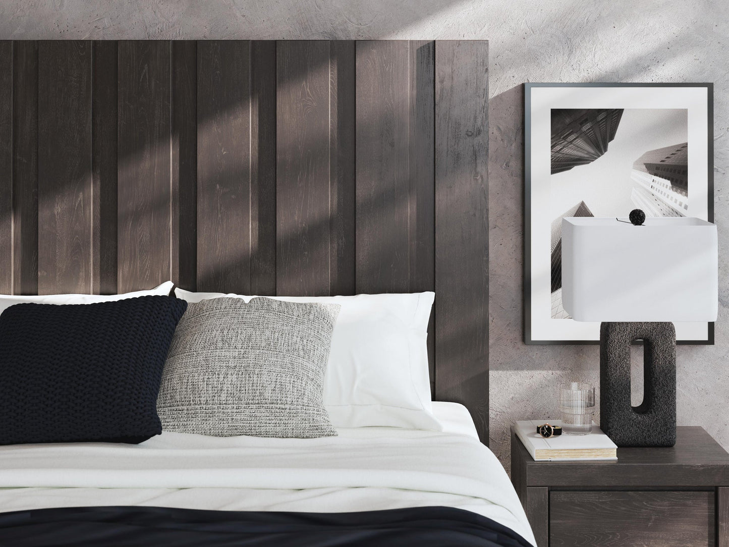 Parlayon King Panel Storage Bed, Dresser, Mirror, Chest and Nightstand