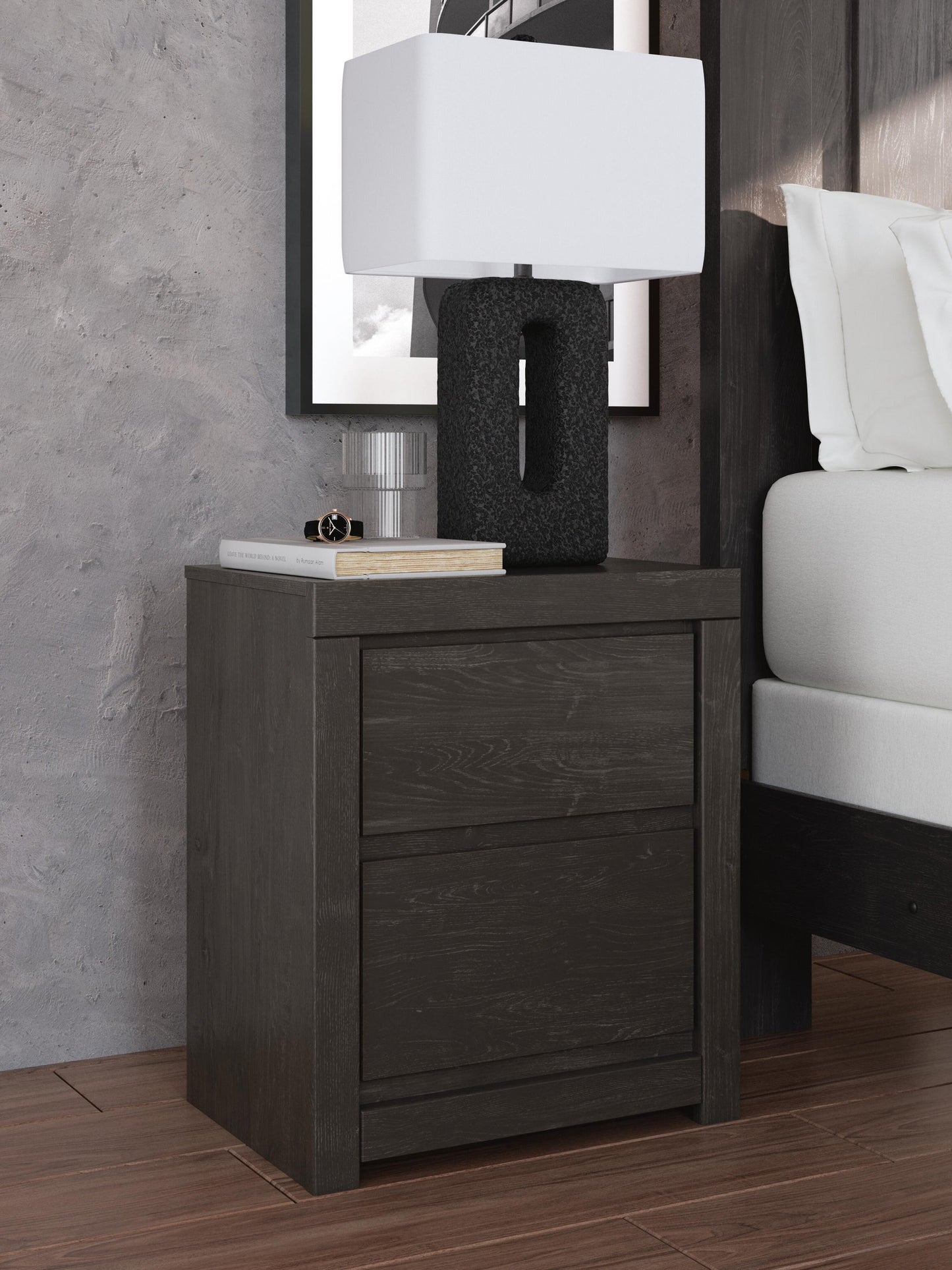Parlayon King Panel Storage Bed, Dresser, Mirror and Nightstand