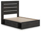 Delmorta Full Panel Storage Bed, Dresser, Mirror, Chest and Nightstand