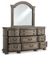 Ardenfield Queen Upholstered Sleigh Bed, Dresser, Mirror and Nightstand