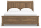 Vandenmore California King Storage Sleigh Bed with Mirrored Dresser and Nightstand