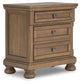 Vandenmore Queen Storage Sleigh Bed with Mirrored Dresser, Chest and Nightstand