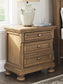 Vandenmore Queen Storage Sleigh Bed with Mirrored Dresser, Chest and Nightstand