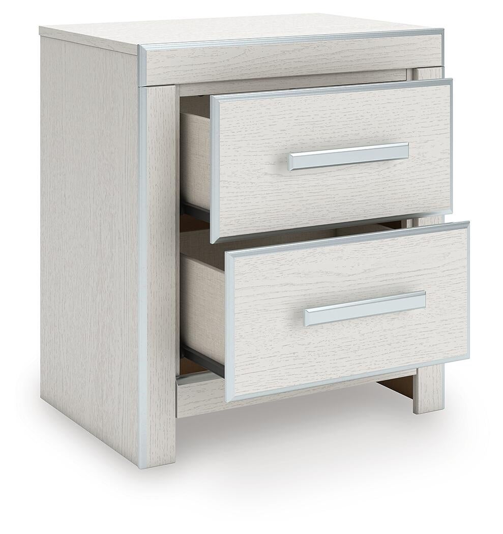 Birmonton King Upholstered Panel Bed, Dresser, Mirror, Chest and Nightstand
