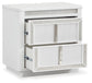 Chalanna King Upholstered Storage Bed, Dresser, Mirror and Nightstand