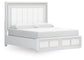 Chalanna King Upholstered Storage Bed, Dresser and Mirror