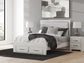 Birmonton Queen Upholstered Panel Platform Storage Bed, Dresser, Mirror and Nightstand