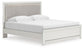 Birmonton King Upholstered Panel Platform Bed, Dresser and Mirror