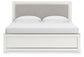 Birmonton King Upholstered Panel Bed, Dresser and Mirror