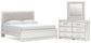 Birmonton King Upholstered Panel Bed, Dresser and Mirror