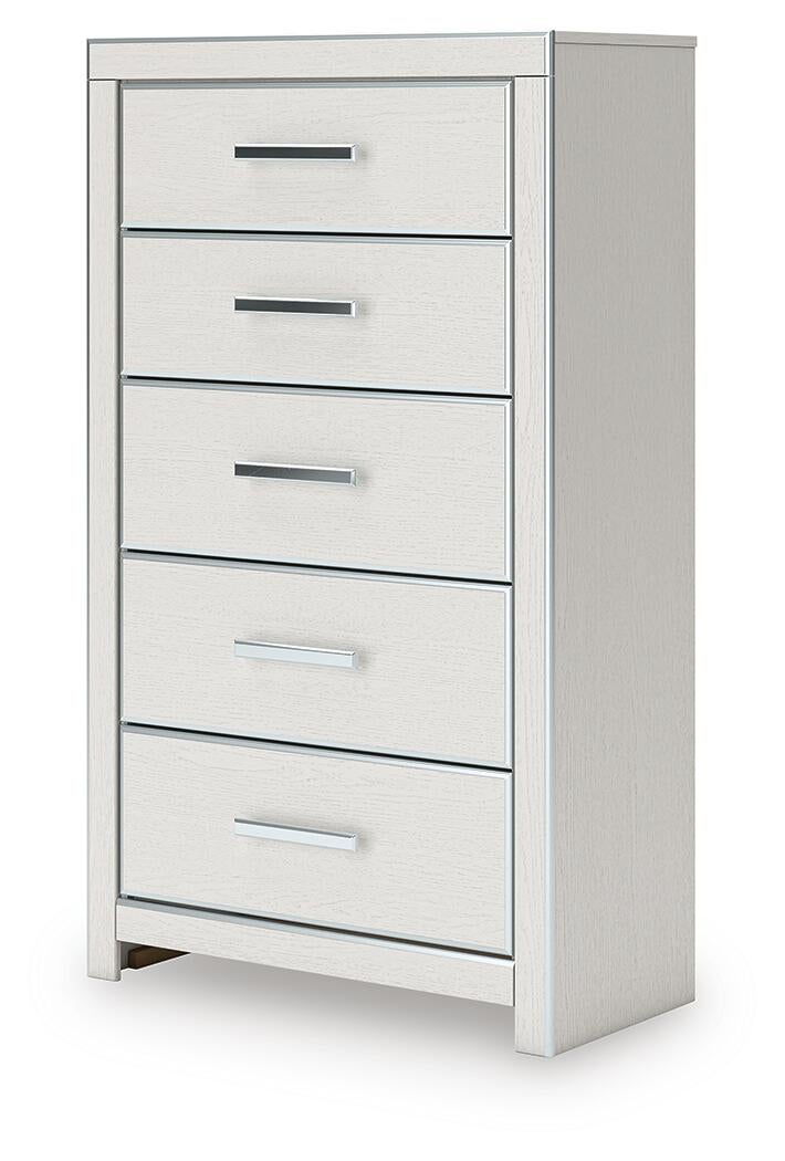Birmonton Queen Upholstered Panel Bed, Dresser, Mirror, Chest and Nightstand