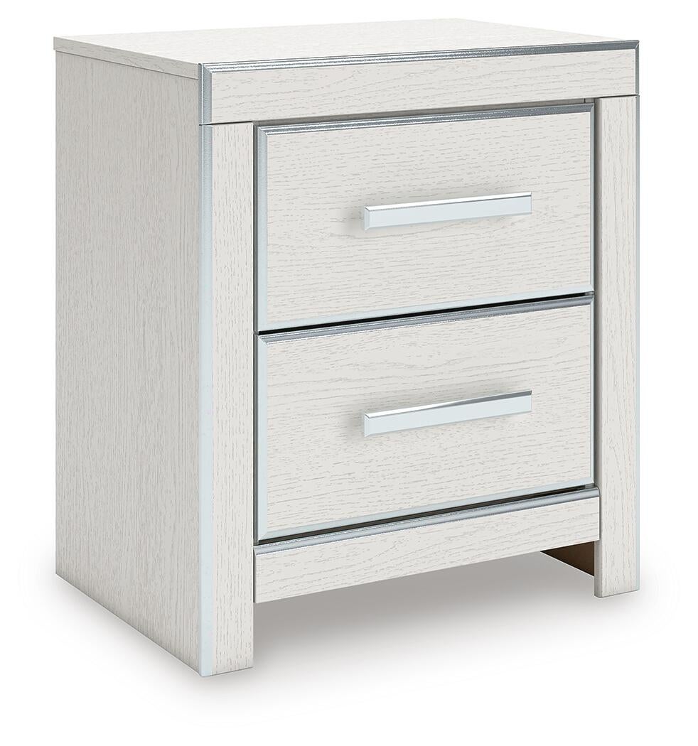 Birmonton King Upholstered Panel Platform Storage Bed, Dresser, Mirror and Nightstand