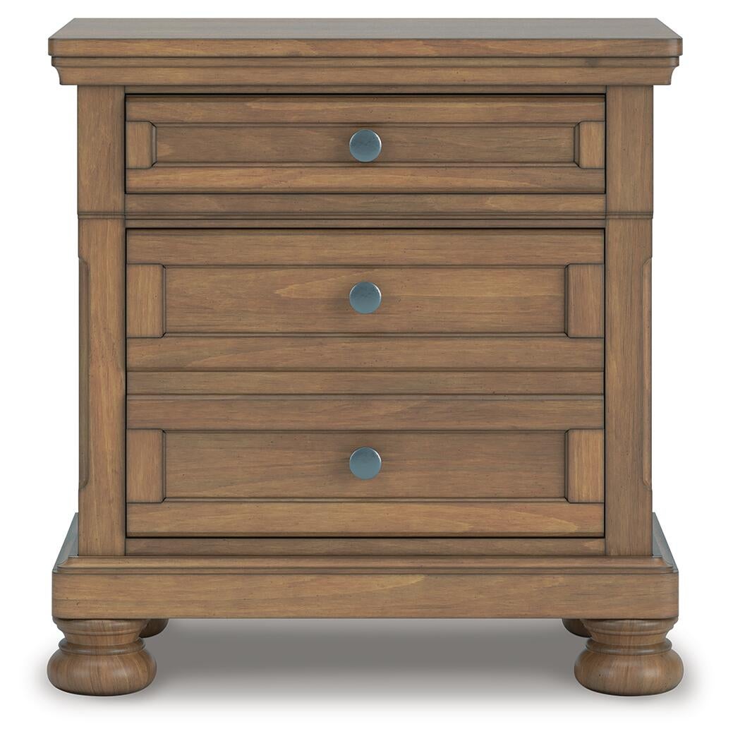 Vandenmore Queen Panel Bed with Mirrored Dresser, Chest and Nightstand