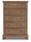 Vandenmore King Panel Bed with Mirrored Dresser, Chest and Nightstand