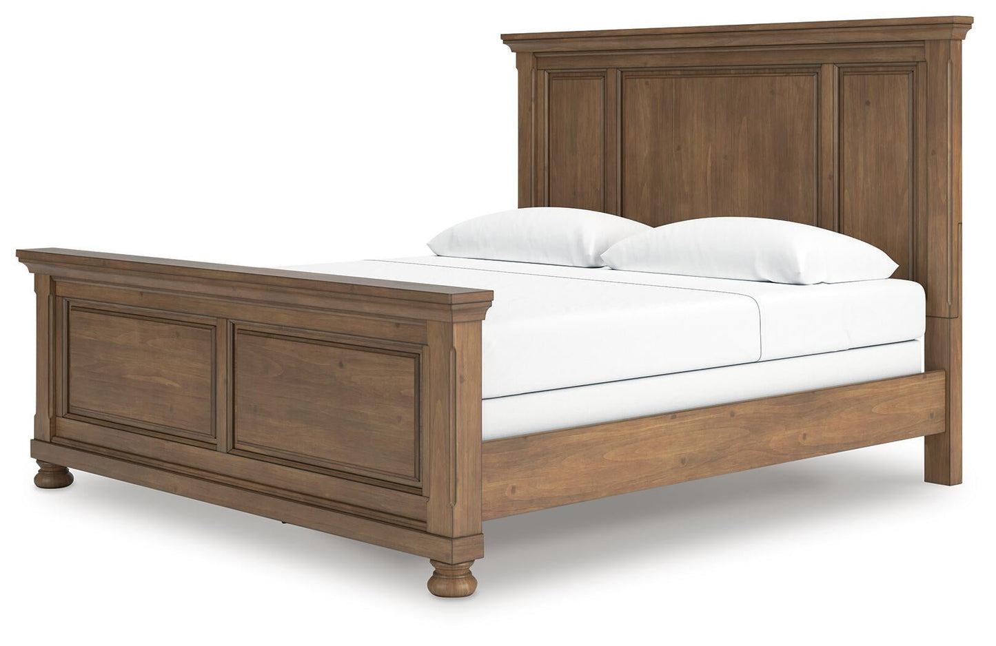 Vandenmore King Panel Bed with Mirrored Dresser, Chest and Nightstand