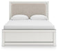 Birmonton Queen Upholstered Panel Platform Bed, Dresser, Mirror, Chest and Nightstand
