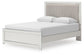 Birmonton Queen Upholstered Panel Platform Bed, Dresser, Mirror, Chest and Nightstand