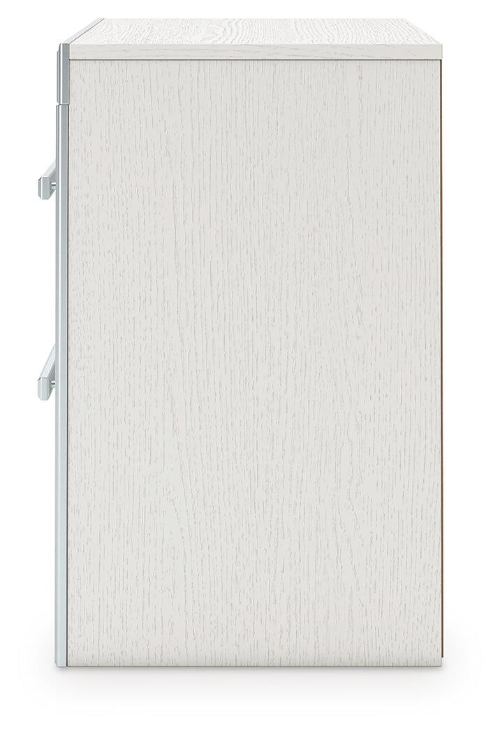 Birmonton Queen Upholstered Panel Platform Bed, Dresser, Mirror, Chest and Nightstand