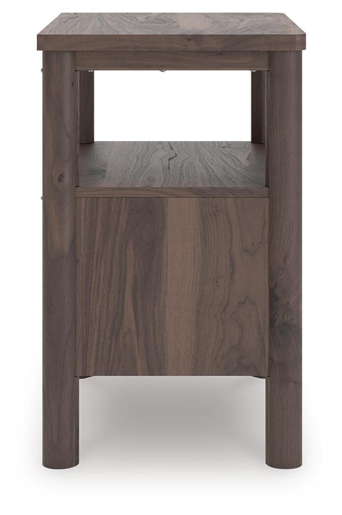 Cadmori Queen Upholstered Panel Platform Bed, Dresser, Mirror and Nightstand