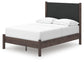 Cadmori Full Upholstered Panel Platform Bed, Dresser, Mirror, Chest and Nightstand