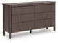 Cadmori King Panel Platform Bed, Dresser, Mirror and Nightstand