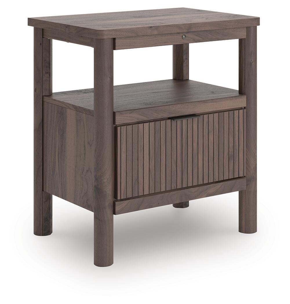 Cadmori King Panel Platform Bed, Dresser, Mirror and Nightstand