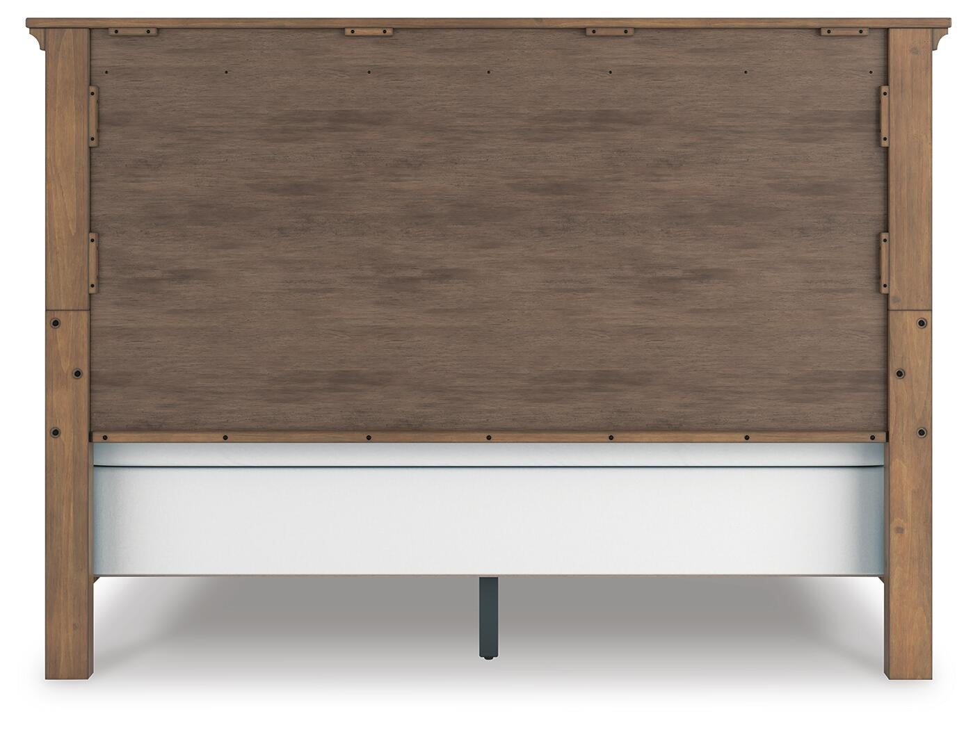 Vandenmore King Panel Bed with Mirrored Dresser and Nightstand