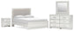 Birmonton Queen Upholstered Panel Platform Bed, Dresser, Mirror and Nightstand
