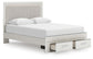 Birmonton Queen Upholstered Panel Platform Storage Bed, Dresser and Mirror