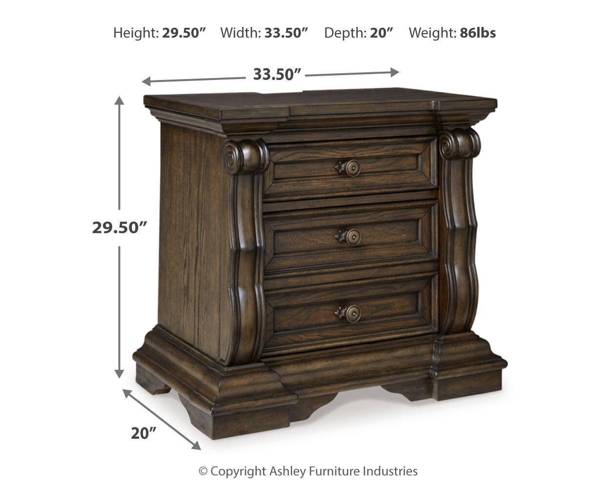 Maylee California King Canopy Bed, Dresser, Mirror and Nightstand