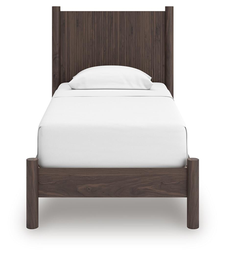 Cadmori Twin Panel Platform Bed, Dresser, Mirror, Chest and Nightstand