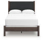 Cadmori Full Upholstered Panel Bed, Dresser and Mirror